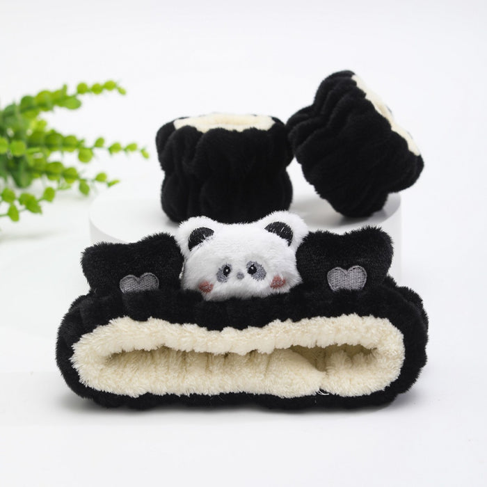 Wholesale Cute cartoon animal-shaped face wash headband