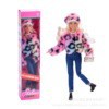 Wholesale Supermodel doll multicolor plush jeans hat suit