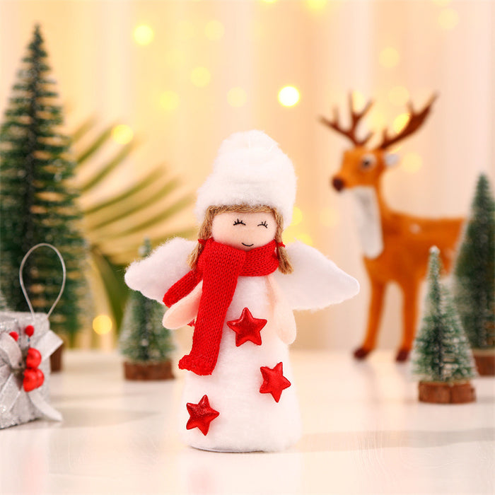 Wholesale Christmas Decorations Creative Wings Angel Old Man Pendant Christmas Tree Pendant Children' s Gift