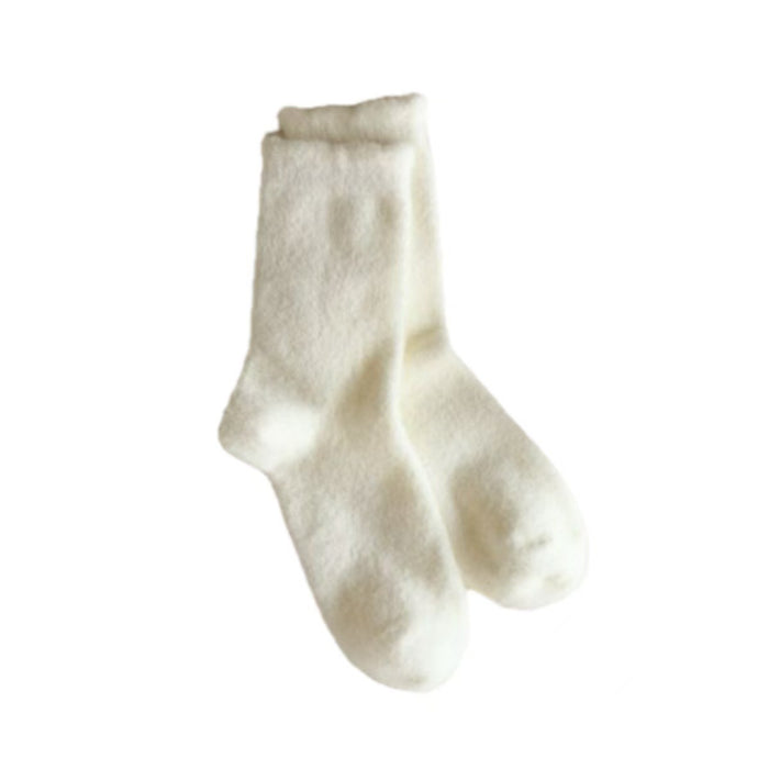 Wholesale Socks, mid tube socks, thick velvet, warm home floor socks, solid color sleep socks