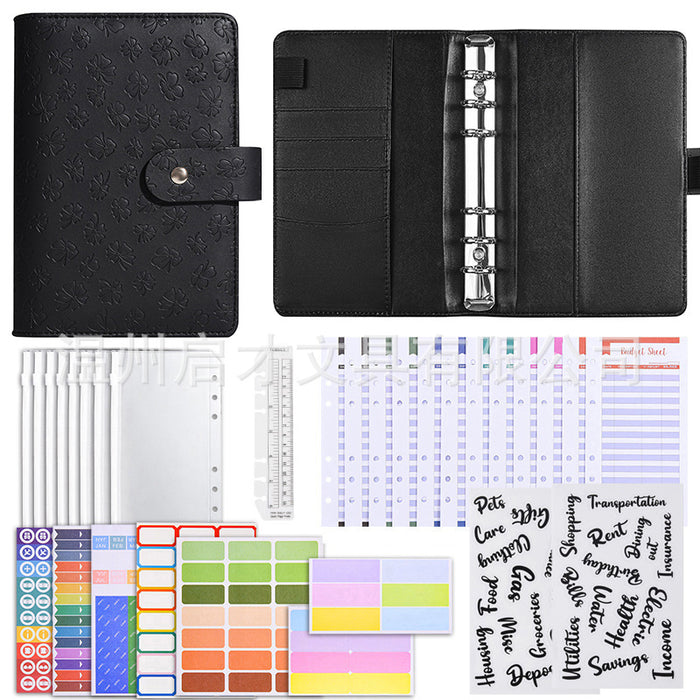 Wholesale Binder Customized Hand Ledger Leather Pu Loose-Leaf Cash Budget Ledger