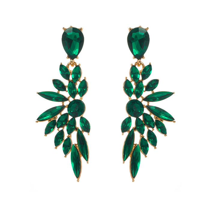 Wholesale Earrings Diamond Shiny Long Wings Earrings Party Elegant Earrings