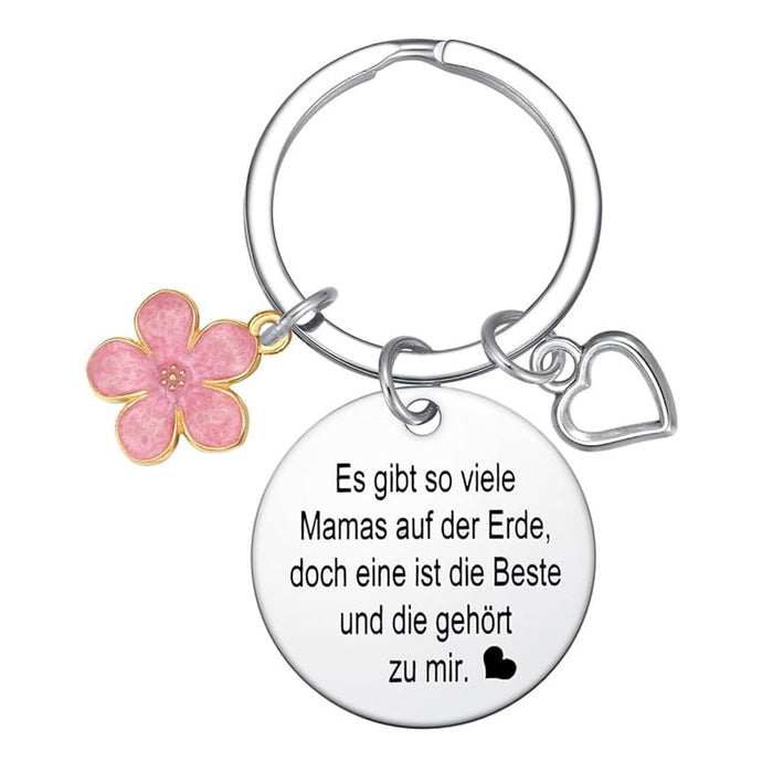 Wholesale Stainless steel engraved keychain Mother's Day gift