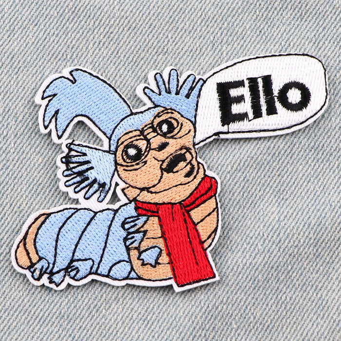 Wholesale Cartoon Embroidery Cloth Patches for Clothing and Bags Hot Melt Adhesive Backing Fabric