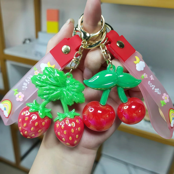 Wholesale Trendy Simulated Banana Metal Keychain DIY Bag Charm Accessory MOQ≥2