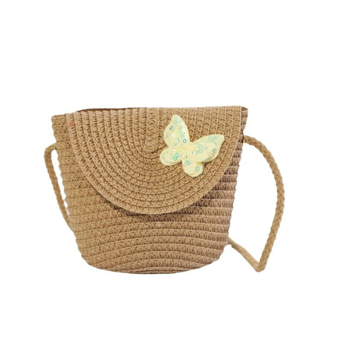 Wholesale New Flip Style Mini Bag Fashionable Children's Woven Bag Cartoon Cute Single Shoulder Crossbody Bag JDC-SD-GJ001