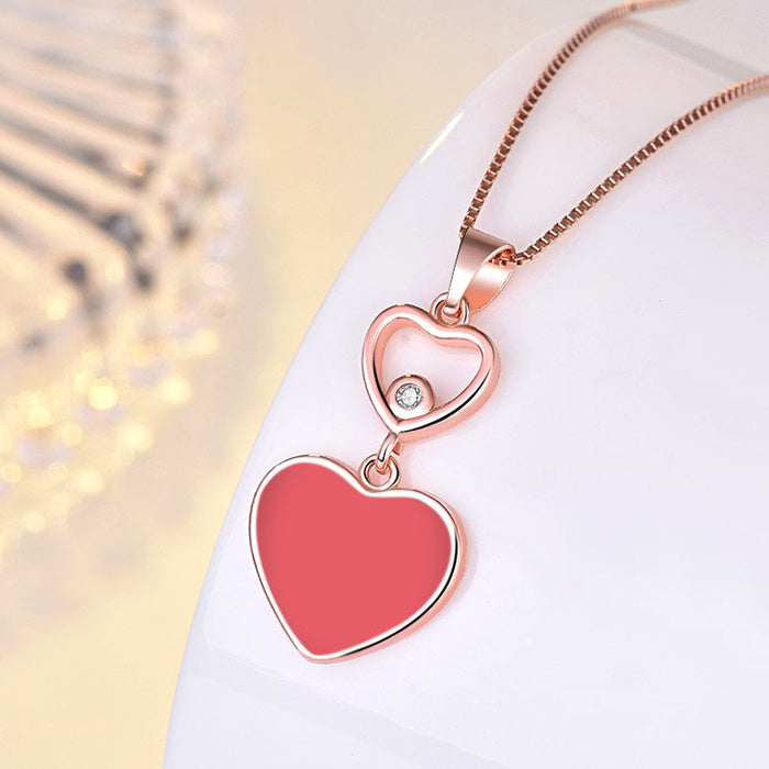 Wholesale Same style necklace, black dropper love pendant, heart-shaped women's necklace