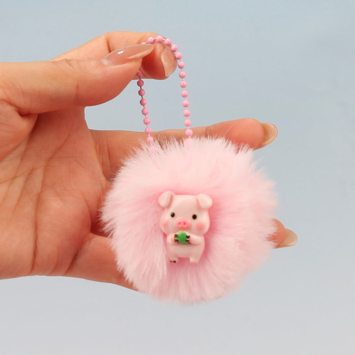 Wholesale Cabbage Pink Pig Plush Keychain Bag Charm Chic Fashion Accessory Gift For Boutique Resale