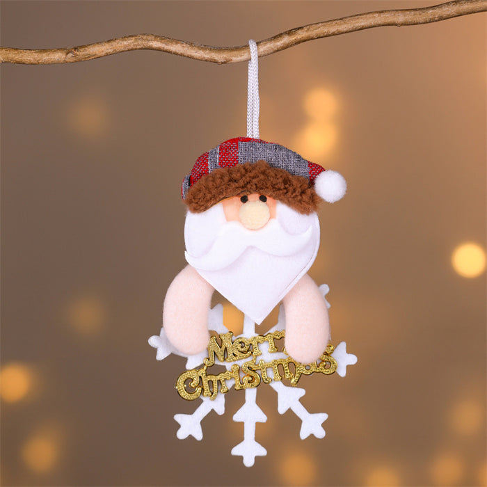 Wholesale Christmas Decorations Small Pendant Christmas Tree Fabric Pendant Elder Elk Doll Small Hanging Window Small Pendant