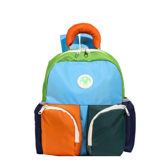 Wholesale Cute children's backpack, ultra light cartoon printed backpack, fashionable contrasting color backpack