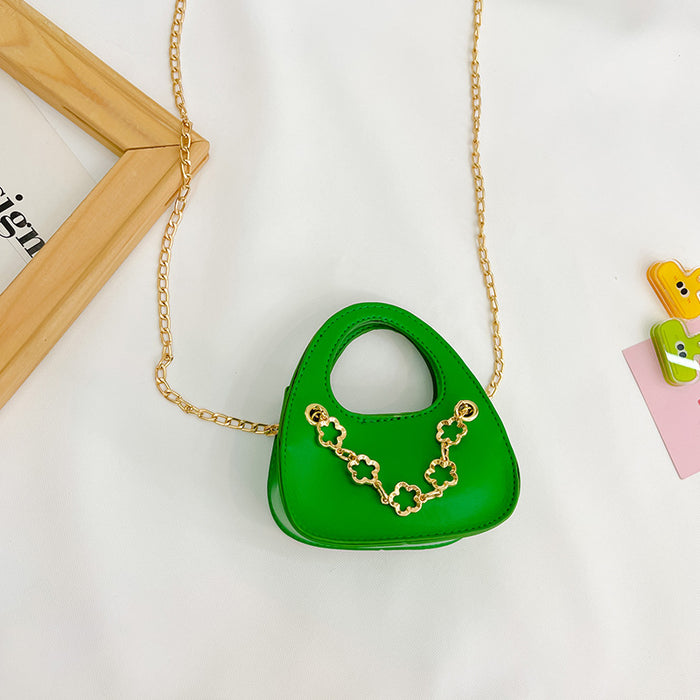 Wholesale PU Fashion Handbag Shoulder Bag Fashionable Little Girl Chain Crossbody Bag JDC-SD-YuanDuo051