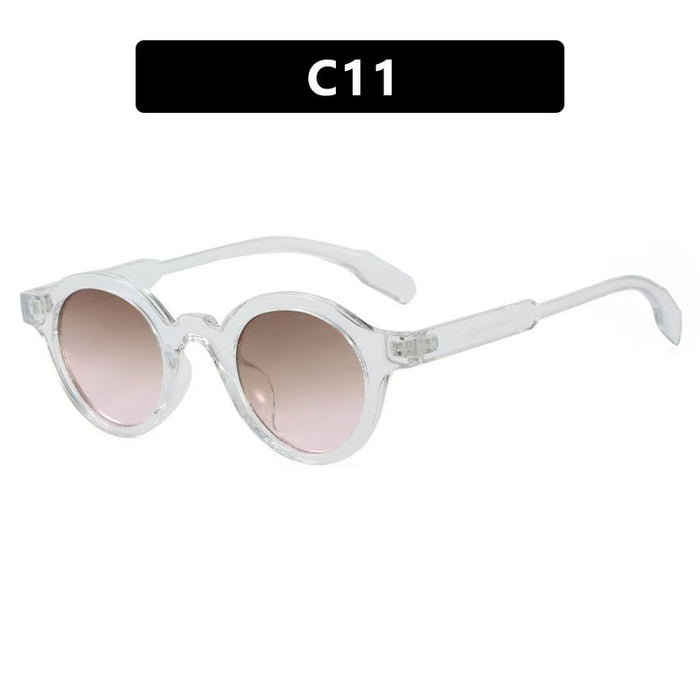 Wholesale New round retro fashionable small frame trendy versatile sunglasses, UV resistant sunglasses