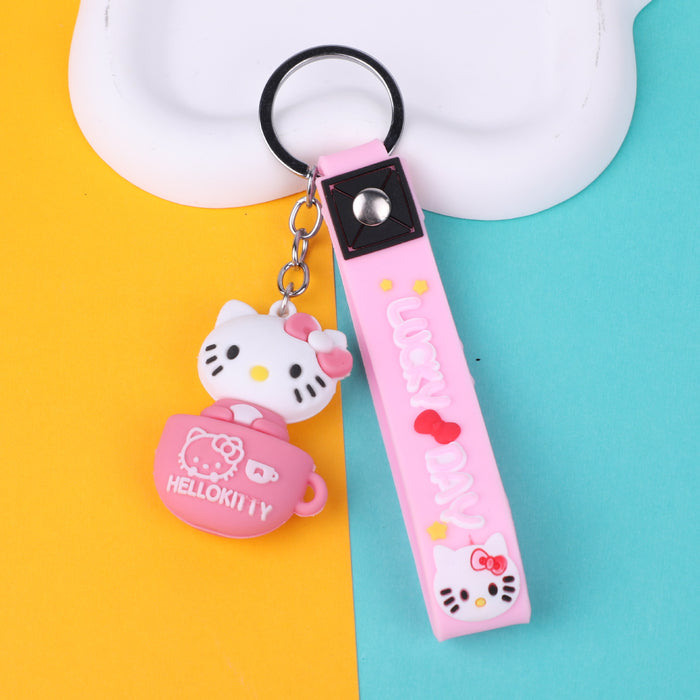 Wholesale Cute Cartoon Keychain Soft Rubber Three-dimensional Doll Pendant Mobile Phone Bag Pendant