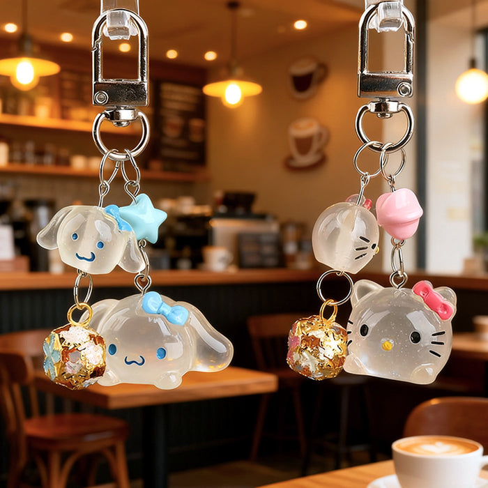 Wholesale Luminous keychain bell pendant bag charm