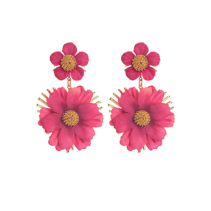 Wholesale Floral Pendant Earrings Trendy Summer Vacation Chic Jewelry Accessory