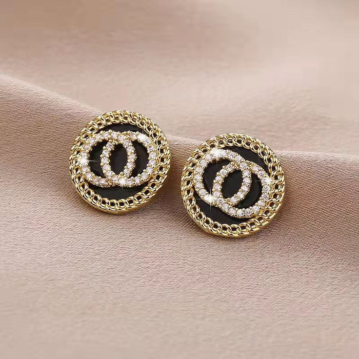 Wholesale Geometric Letters Alloy Earrings JDC-ES-SM005