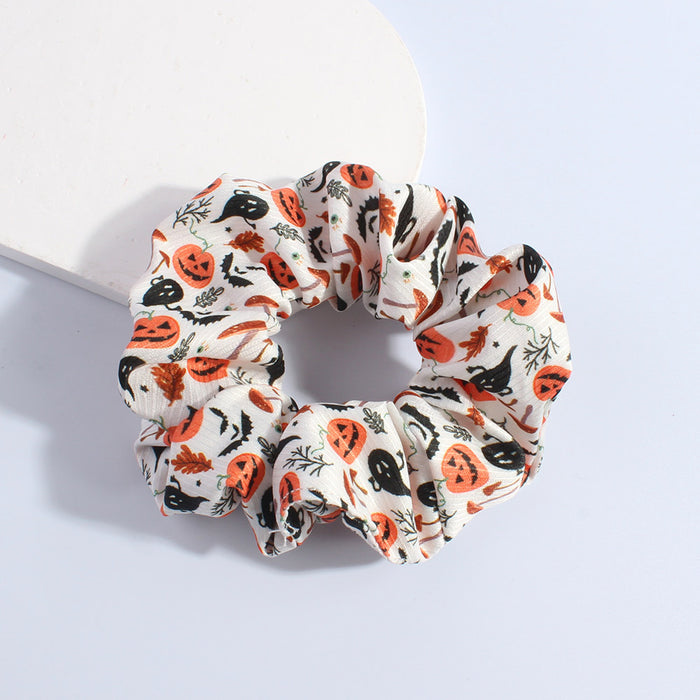 Wholesale Halloween Colorectal Pumpkin Hair Rope Skull Hair Accessories Women