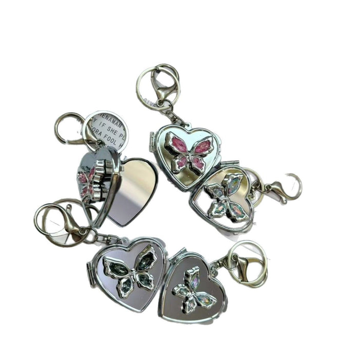 Wholesale Butterfly Love Mirror Keychain