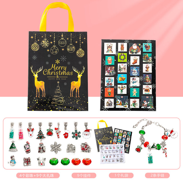 Wholesale Christmas DIY Bracelet Blind Box Gold 31 Grid Advent Calendar Jewelry Accessory Gift
