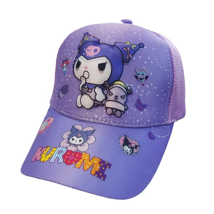 Wholesale 3D printed children's baseball cap, anime cartoon mesh cap, sun hat