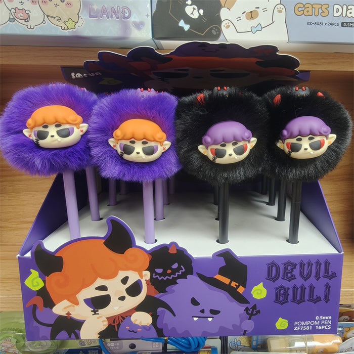 Wholesale Cute animal elephant pom-pom ballpoint pen