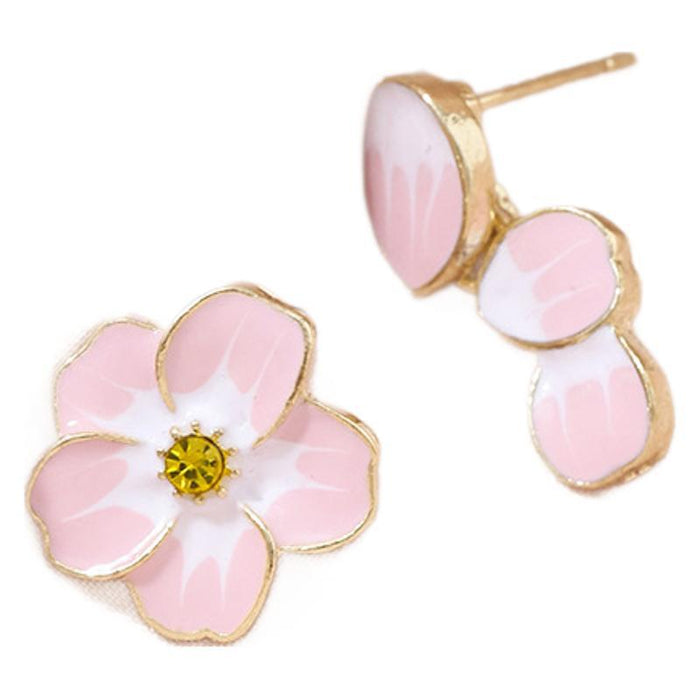 Wholesale Pink Cherry Blossom Earrings Female Celebrity Earrings