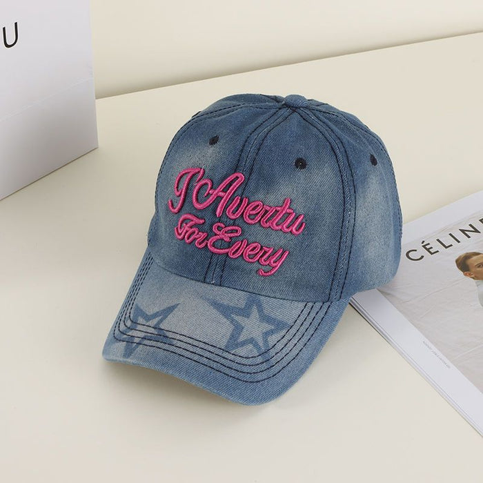 Wholesale Cowboy hat, casual duckbill hat, sun visor hat, embroidered letter versatile hat