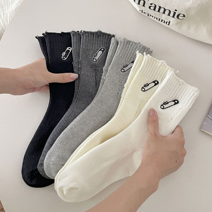 Wholesale Embroidered socks, tube socks, personalized trendy pile socks, long socks