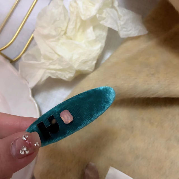Wholesale fashion velvet imagination color diamond  texture hair accessories hairpin