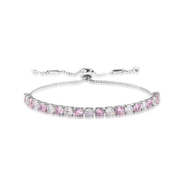 Wholesale Exquisite Super Flash Zircon Bracelet Women's  Elegant High-end Design Sense Pull