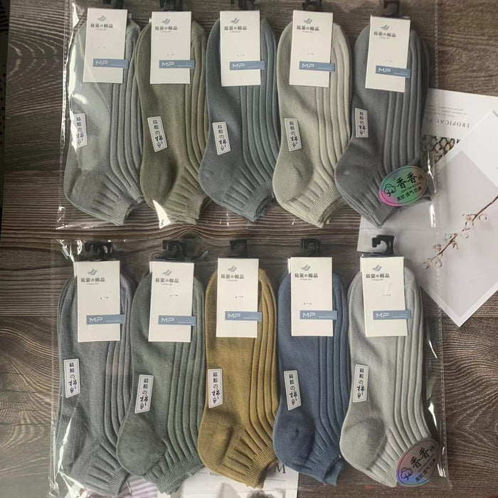 Wholesale Cotton socks, summer thin socks, sweat absorbing sports short tube socks