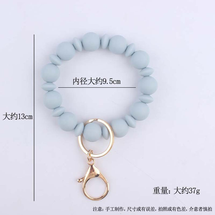 Wholesale silicone beads spacer beads bracelet beaded wrist keychain pendant