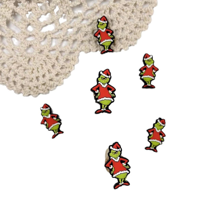 Wholesale 100PCS Christmas Silicone Cartoon  Focal Beads JDC-BDS-Nais289