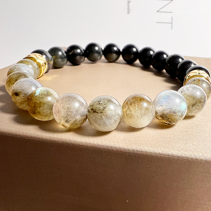 Wholesale Tiger Eye Stone Bracelet, Simple Grey Moonlight Elastic Crystal Bracelet, Jewelry