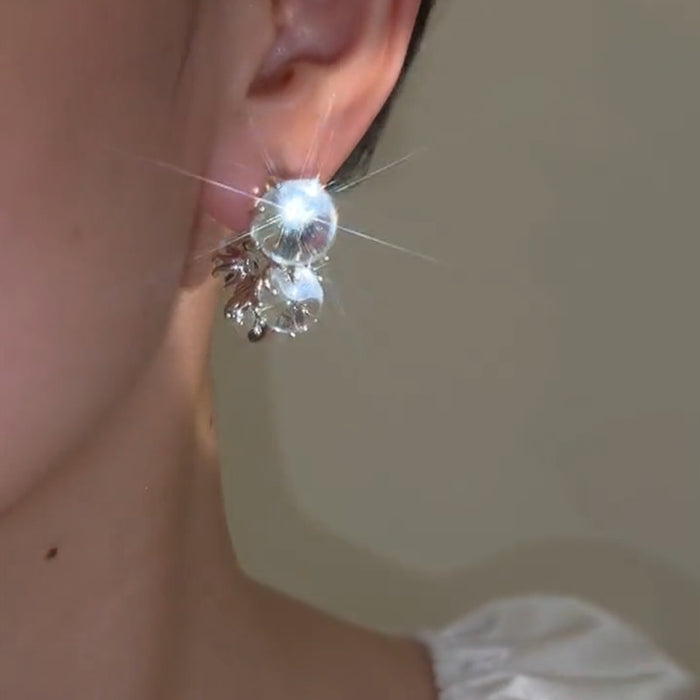 Wholesale Crystal Ball C- shaped Earrings Ear Ring