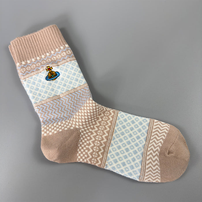 Wholesale Socks children embroidery retro warm wool socks thick outer wear