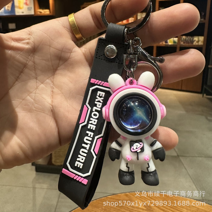 Wholesale Cartoon astronaut keychain couple gift bag decoration creative car keychain pendant