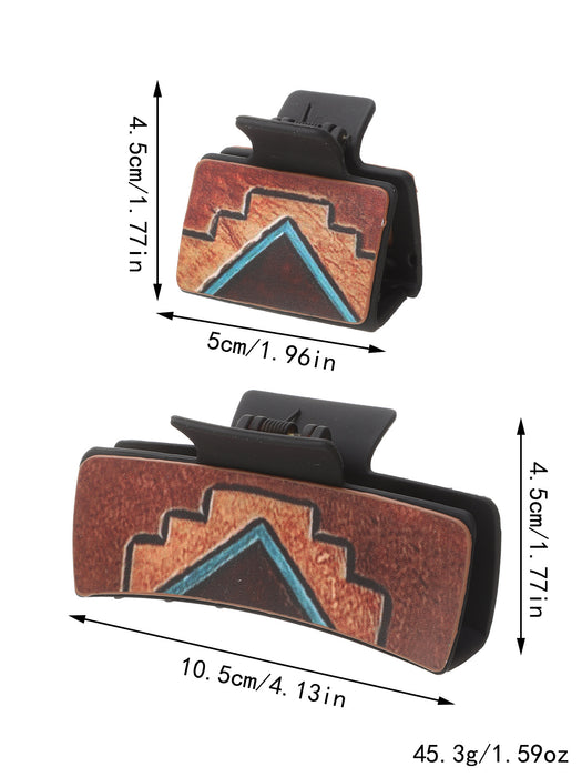 Wholesale Western Style Sunflower Cactus Leather Hairpin Combination suit Shark Clip Women' s Grab