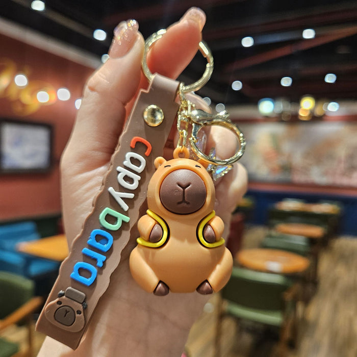 Wholesale Capybara keychain cartoon capybara king car bag key chain pendant small gift