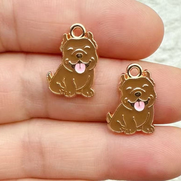 Wholesale 1 PCS Alloy colorful enamel animal DIY charm