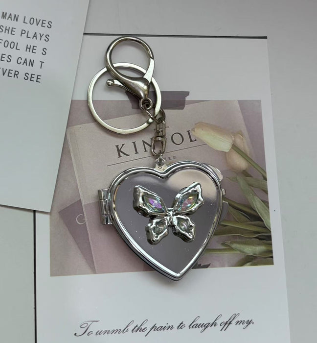Wholesale Butterfly Love Mirror Keychain