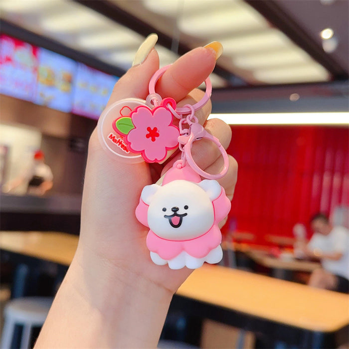 Wholesale Cute lines puppy key chain