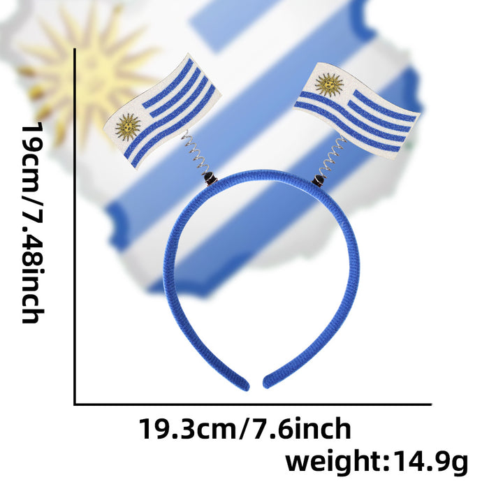 Wholesale 3pcs World Cup Flag Headbands Fans Cheering Hair Clip