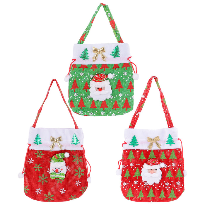 Wholesale Christmas Gift Bag Creative Wedding Decal Handbag Candy Bag Christmas Fabric Red Handbag Gift Bag