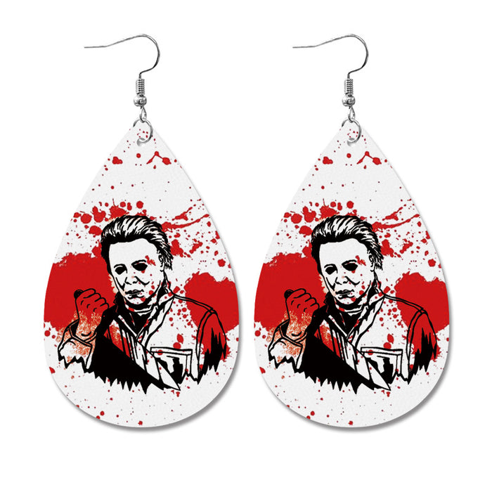 Wholesale  Earrings Horror Movie Characters Blood Exaggerated Dark Wind Holiday Gifts Cross-border New Earrings