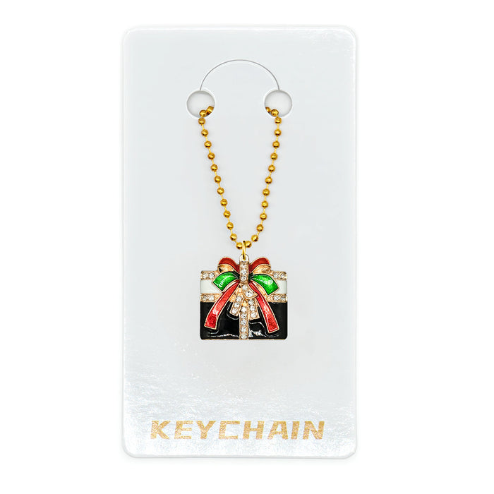Wholesale Cartoon Christmas Metal Keychain Bag Charm Cute Holiday Gift Accessory