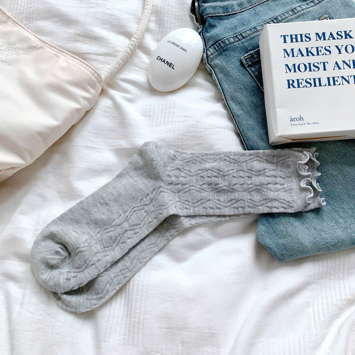 Wholesale Socks thin, mid tube mesh breathable stacking socks