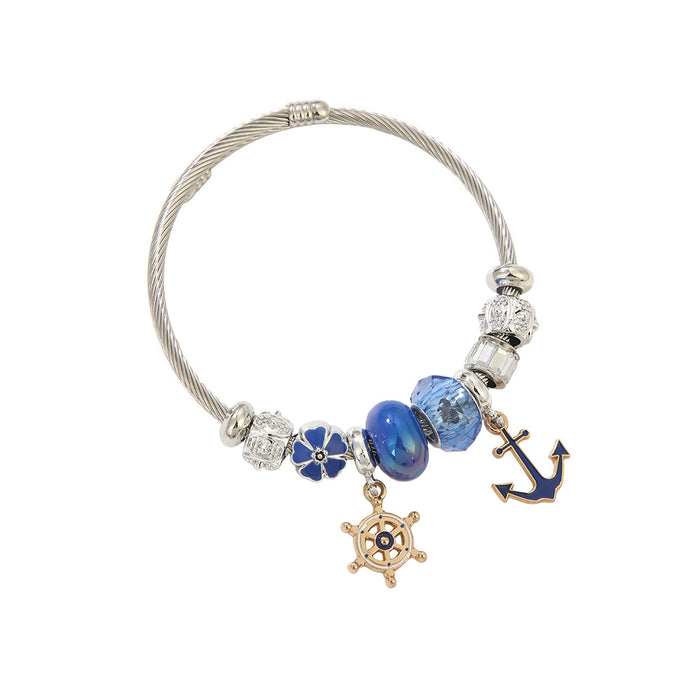 Wholesale Nautical Anchor Beaded Bracelet Women' s Summer Vacation MOQ≥2