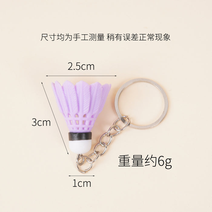 Wholesale Badminton Keychain Pendant PVC Sports DIY Accessory MOQ≥5