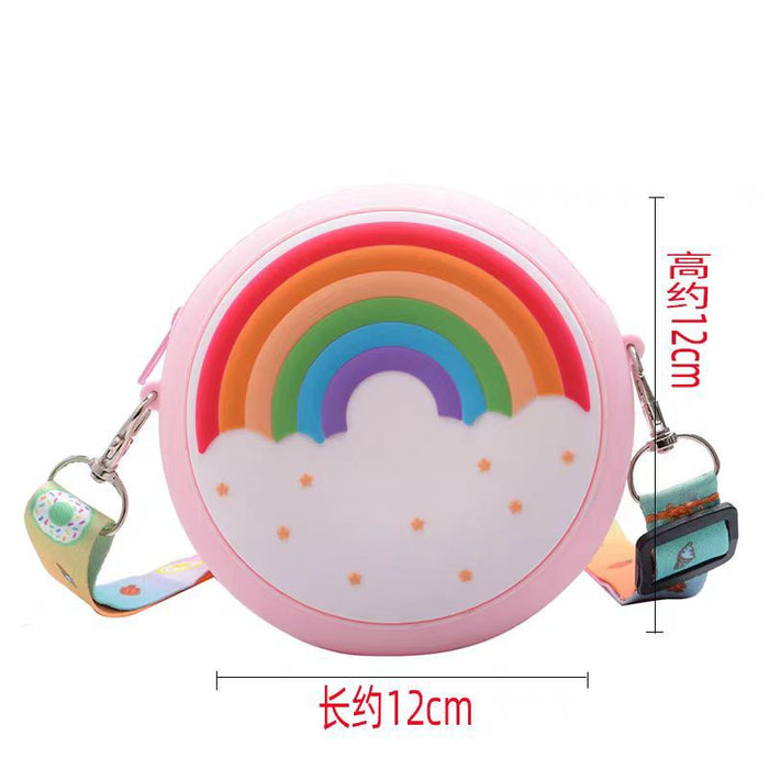 Wholesale Donut Silicone Crossbody Bag for Girls Trendy Cute Coffee Color MOQ≥10